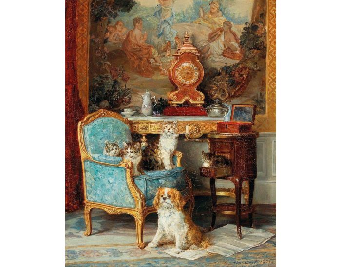 PUZZLE MICH�LE WILSON Famille de Chats et Chien de Lambert - D�s 10 ans (1)