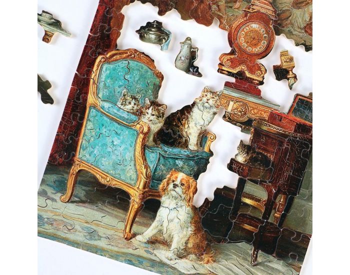 PUZZLE MICH�LE WILSON Famille de Chats et Chien de Lambert - D�s 10 ans (2)