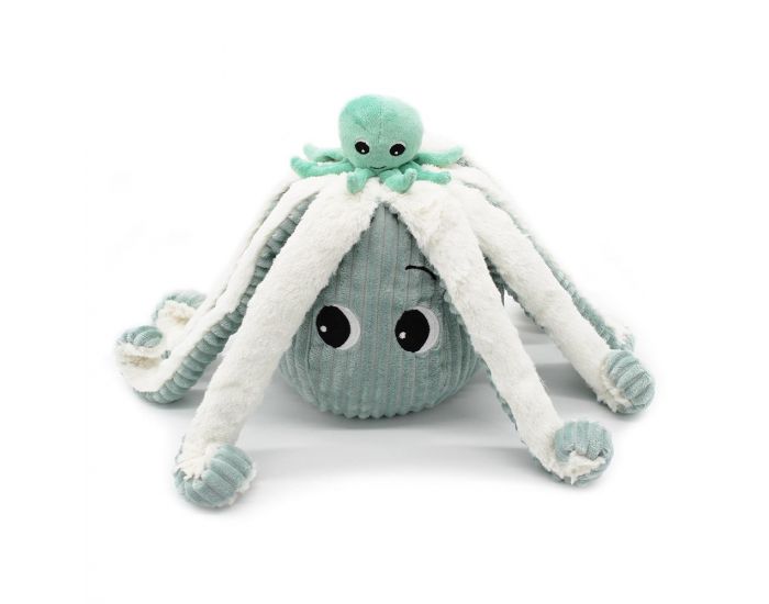 LES D�GLINGOS Peluche Ptipotos - Pieuvre Filou - Menthe - D�s 12 mois (3)