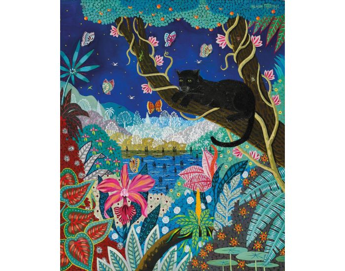 PUZZLE MICH�LE WILSON Panth�re Noire Nocturne d'Alain Thomas - D�s 10 ans (1)