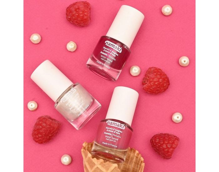 NAMAKI Coffret 3 Vernis - Sorbet Fruit� - Framboise - Fuchsia - Blanc Nacr� - D�s 3 ans (3)