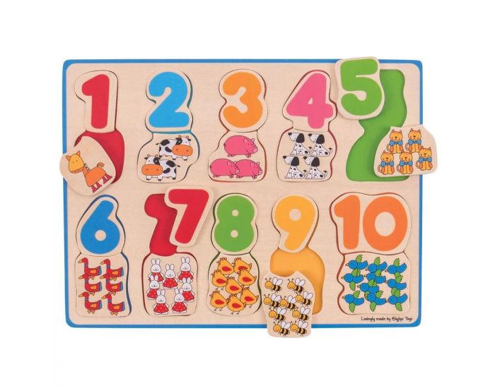 BIGJIGS TOYS Puzzle Association Chiffres et Couleurs - D�s 12 mois (1)
