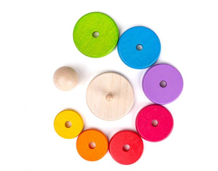 BIGJIGS TOYS Jeu � Empiler - Arc-en-ciel - D�s 12 mois (1)