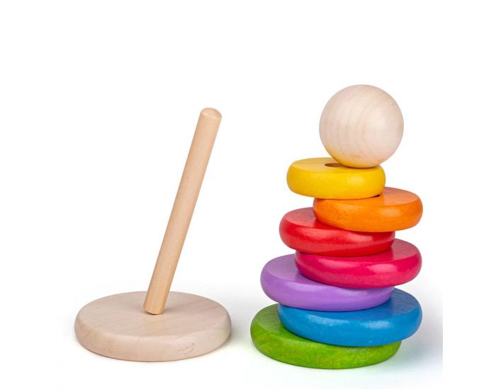 BIGJIGS TOYS Jeu � Empiler - Arc-en-ciel - D�s 12 mois (2)