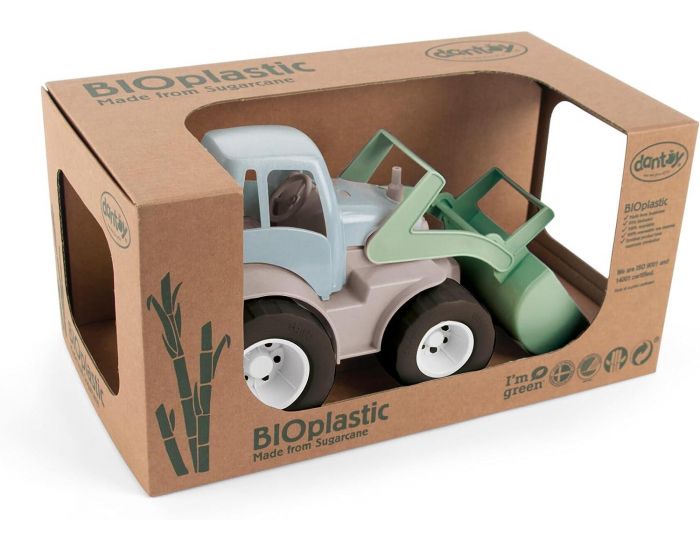 DANTOY Tracteur Pelleteuse en Bioplastique Vert - Dès 2 ans (2)