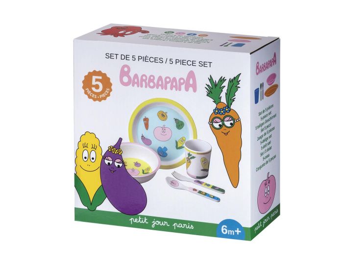 PETIT JOUR Coffret 5 Pi�ces Barbapapa - Veggie - D�s 12 mois (1)