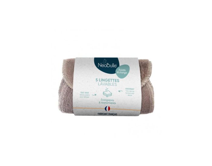 NEOBULLE Pack 5 Lingettes Lavables (2)