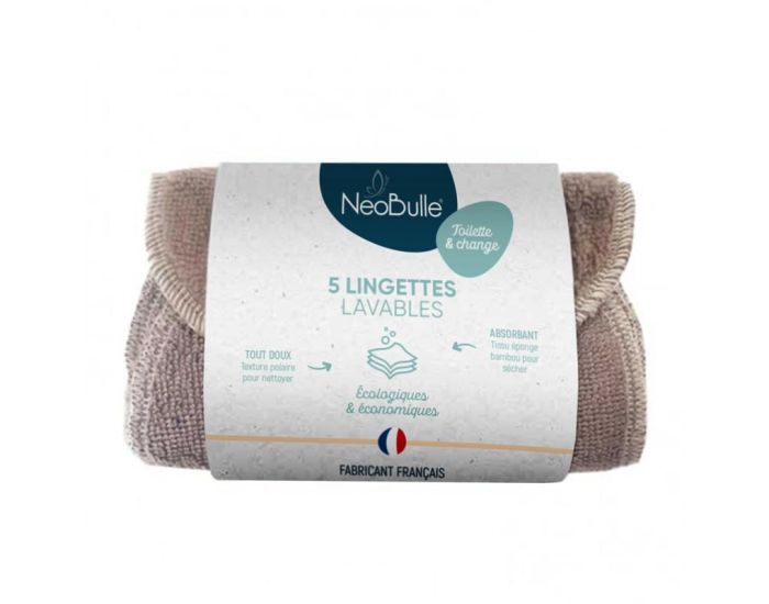 NEOBULLE Pack 5 Lingettes Lavables (4)
