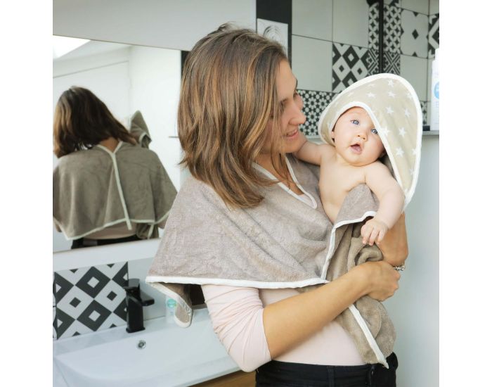 NEOBULLE Bain Cocoon, Serviette Tablier Nouvelle Version (12)