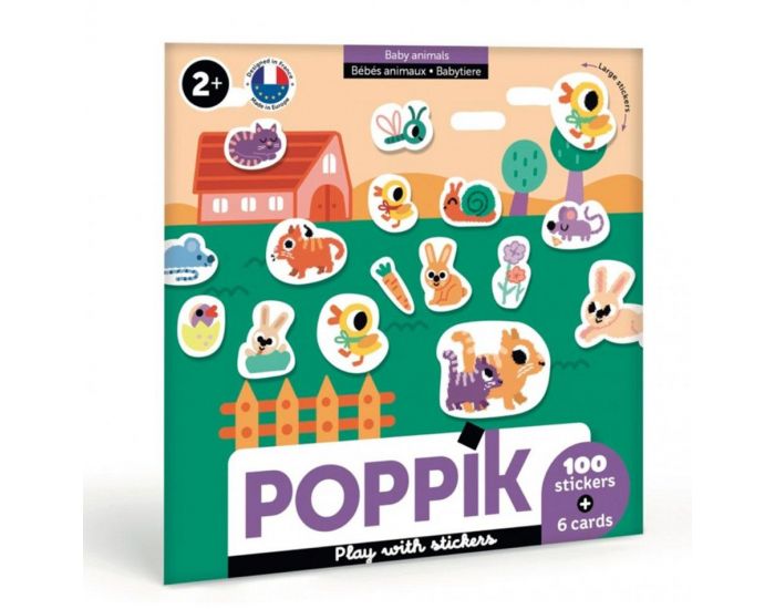 POPPIK Cartes et Stickers - Ds 2 ans  Dinausores  (1)