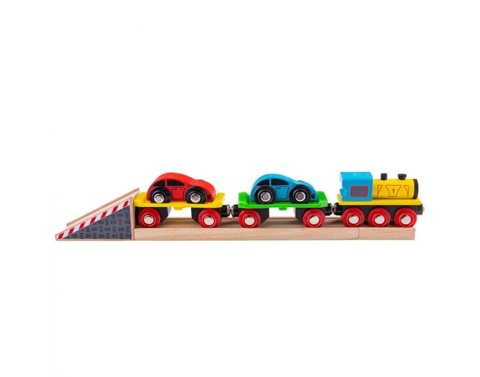 BIGJIGS TOYS Train pour le Transport de Voitures - D�s 3 ans (1)