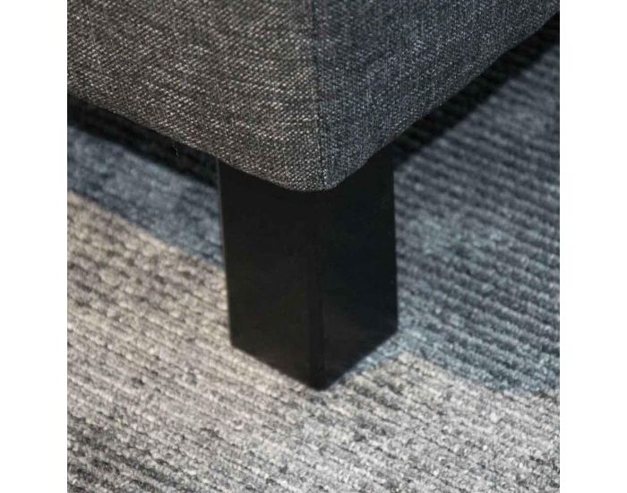 BELLECOUR LITERIE Pied de Lit - Carr� - Noir - Vendu � l'Unit� (2)