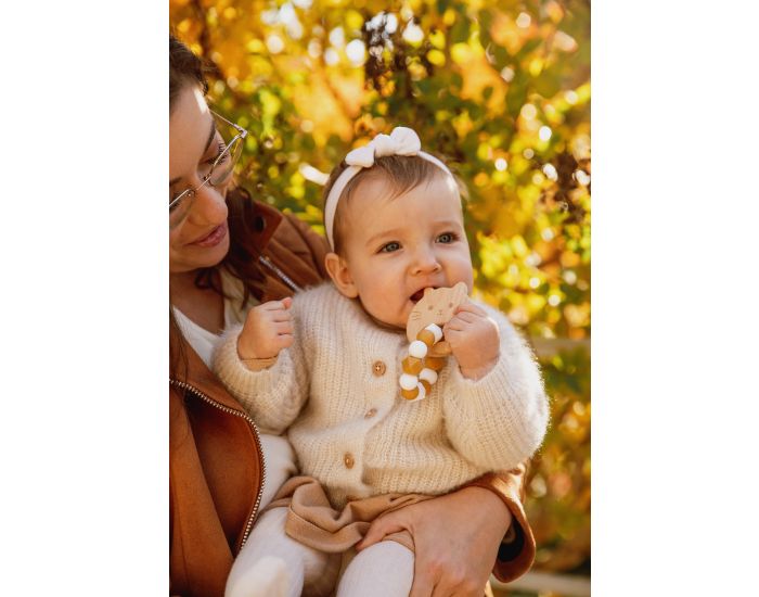 MAWEN MATERNE Hochet Bois et Silicone - Chat - D�s 4 mois (2)