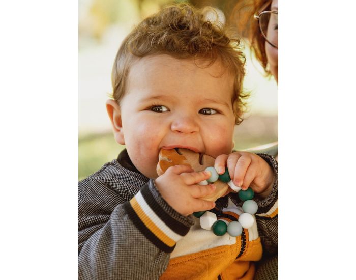 MAWEN MATERNE Hochet Bois et Silicone - Feuille - D�s 4 mois (1)