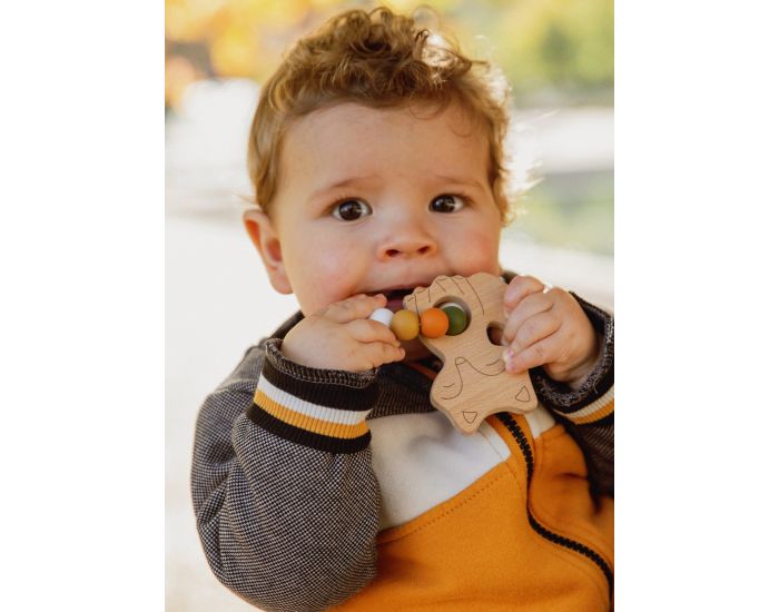 MAWEN MATERNE Hochet Bois et Silicone - Renard - D�s 4 mois (1)