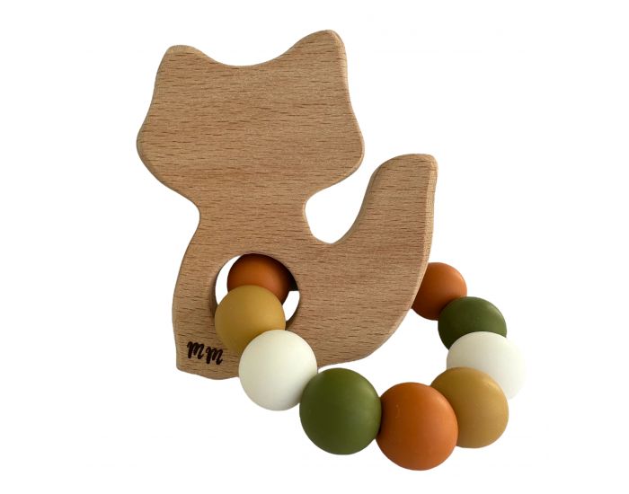 MAWEN MATERNE Hochet Bois et Silicone - Renard - D�s 4 mois (3)