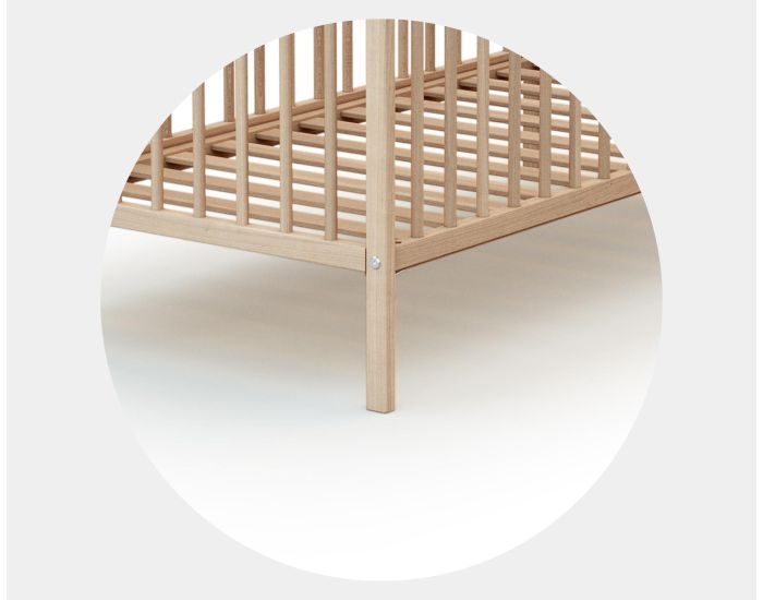 WEBABY Lit b�b� - 60x120 cm H�tre Brut (13)