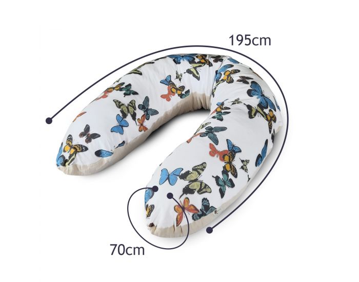 NATURNA Coussin de Maternit� et d'Allaitement Zen - Rembourrage Ouate Sillicon�e - Gris - Tortues (8)