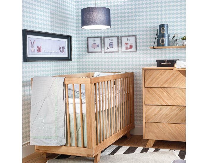 AKITEN RETAIL Pack Lit B�b� �volutif avec Matelas - Kyoto Bois naturel (2)