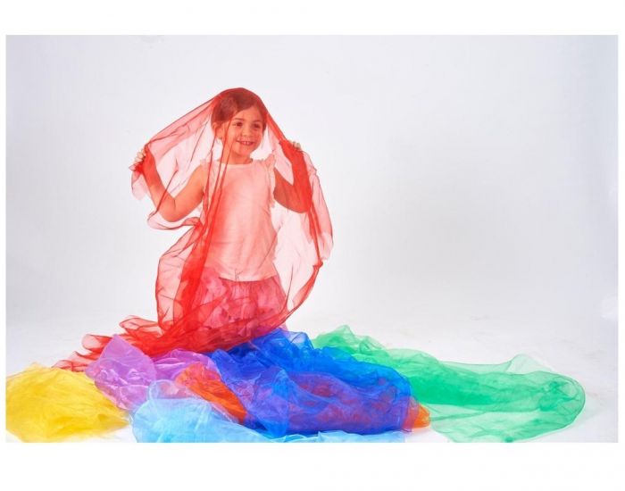 TICKIT 7 Tissus Organza - Arc-en-ciel - D�s 12 mois (3)