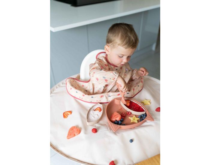 TIDY TOT Kit Bavoir et Plateau Transportable - Sand (2)