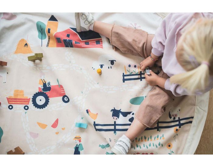 PLAY & GO Tapis et Sac de Rangement - D�s La Naissance Farm (6)
