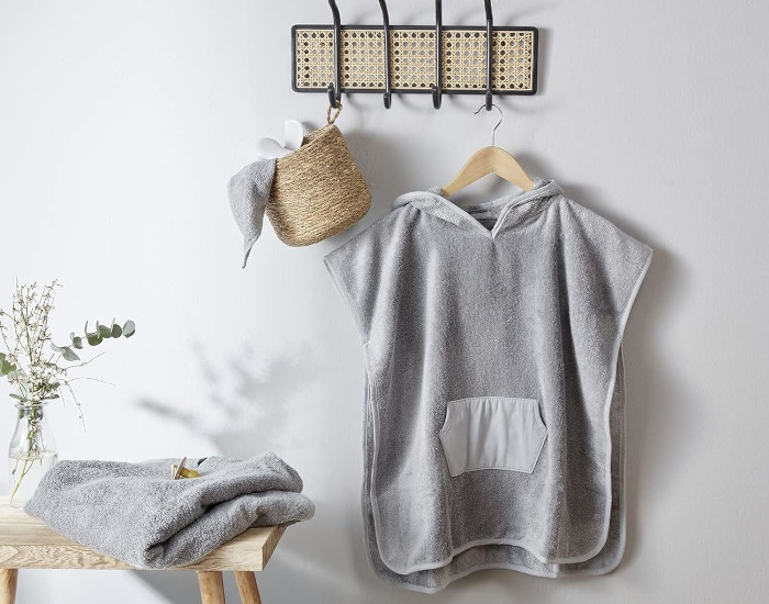 ROTHO BABYDESIGN Poncho de Bain pour Bb - 62/68cm Gris  (1)
