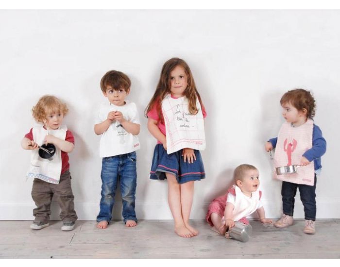 LITTLE CREVETTE Bavoir Elastique - Homard Coquette (3)