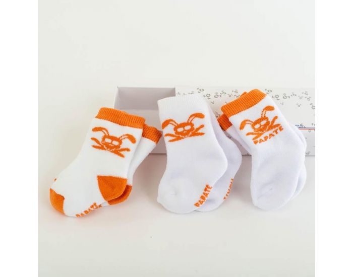 PAPATE Chaussettes Naissance en Coton Bio (2)