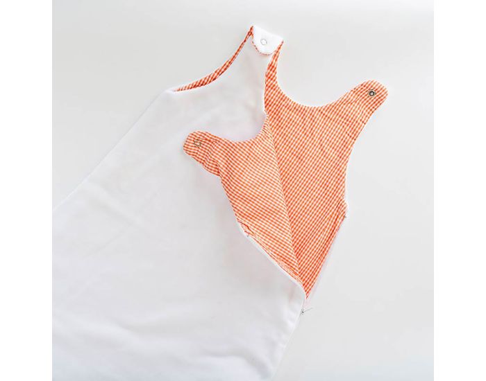 PAPATE Gigoteuse Mi-Saison en Coton Bio - Saxe - Blanc (1)