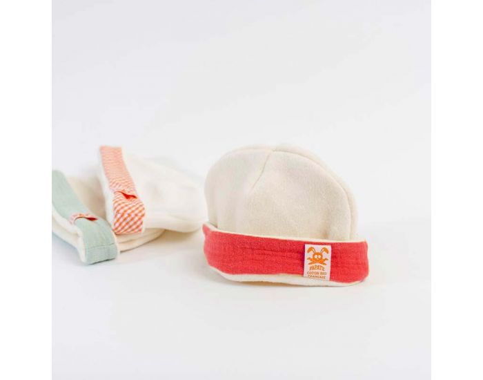 PAPATE Bonnet de Naissance en Coton Bio (1)