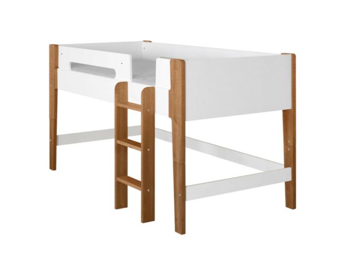 AKITEN RETAIL Pack Lit Superpos� Modulable Gigogne - avec 3 Matelas - Romy Blanc et bois (3)