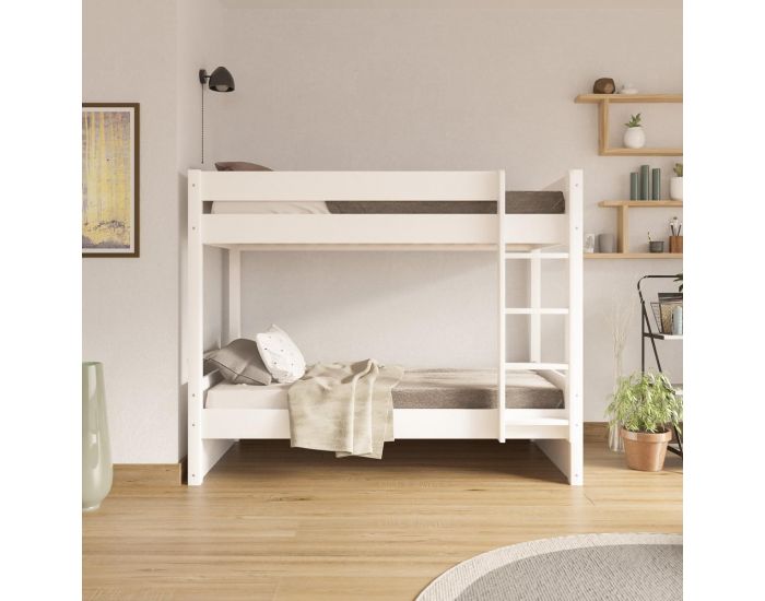 AKITEN RETAIL Pack Lit Superpos� avec Matelas - Lucia - Blanc (2)