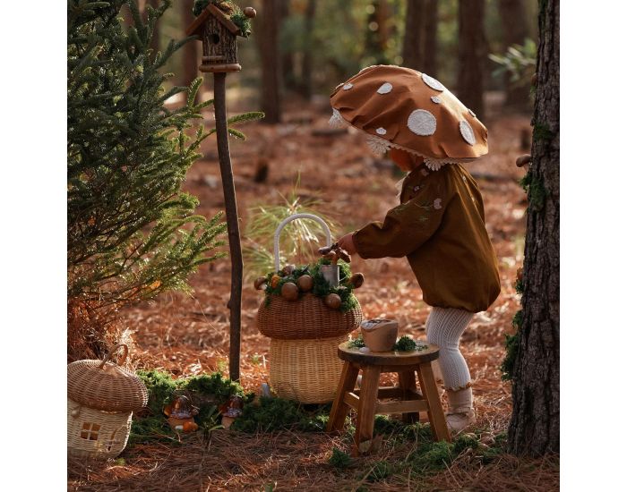 OLLI ELLA Panier � Roulettes - Luggy - Champignon - D�s 3 Ans (3)