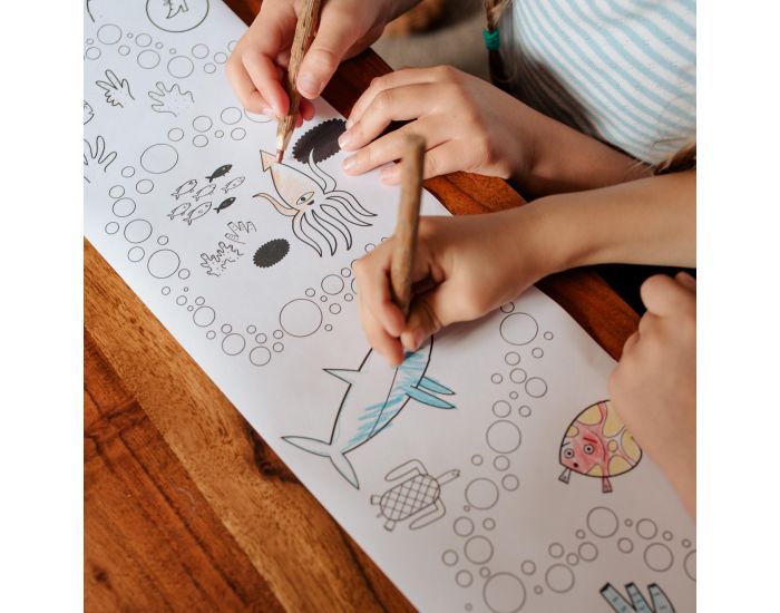 OLLI ELLA Mini Rouleau de Coloriage - Ocean - D�s 3 ans (1)