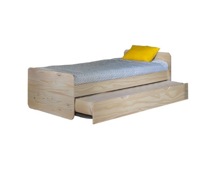 AKITEN RETAIL Pack Lit Gigogne - avec 2 Matelas - Lupin (1)