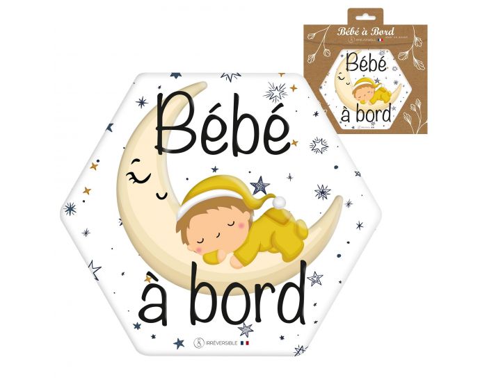 IRREVERSIBLE Adh�sif / Autocollant - B�b� � Bord - Clair de Lune (5)