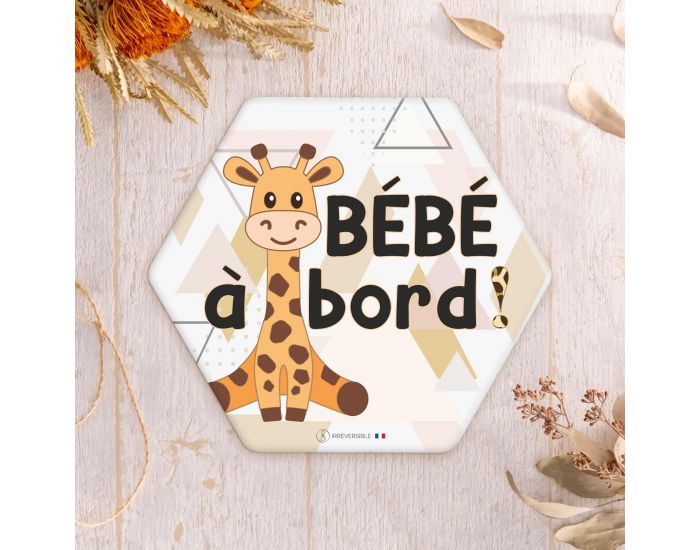 IRREVERSIBLE Adh�sif / Autocollant - B�b� � Bord - Girafe (1)