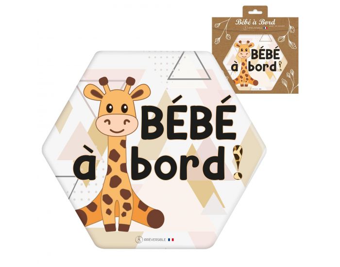 IRREVERSIBLE Adh�sif / Autocollant - B�b� � Bord - Girafe (5)