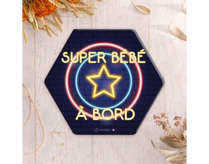 IRREVERSIBLE Adh�sif / Autocollant - B�b� � Bord - N�on (1)
