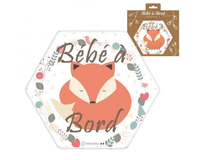 IRREVERSIBLE Adh�sif / Autocollant - B�b� � Bord - Renard (5)