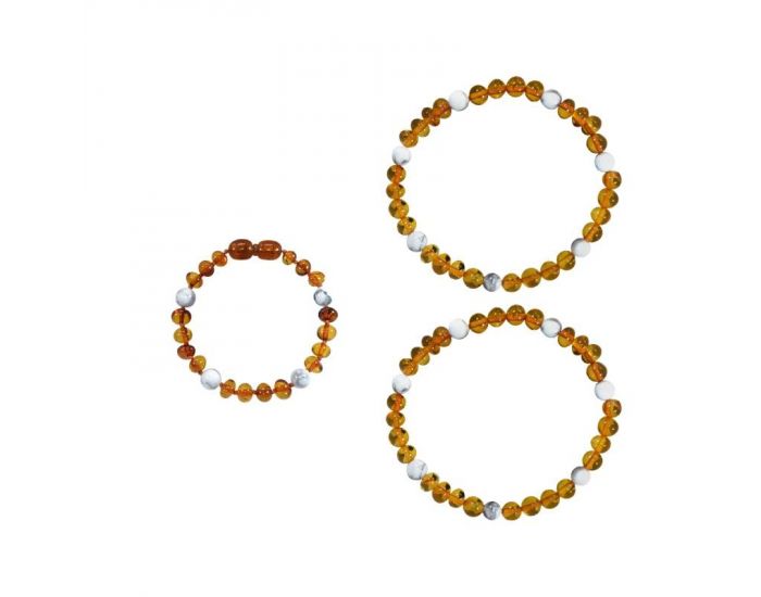 IRREVERSIBLE Box Bracelet Bb + 2 Bracelets Adulte - Ambre et Pierres Naturelles (3)