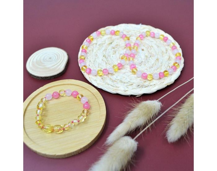 IRREVERSIBLE Box Bracelet Bb + 2 Bracelets Adulte - Ambre et Pierres Naturelles (5)