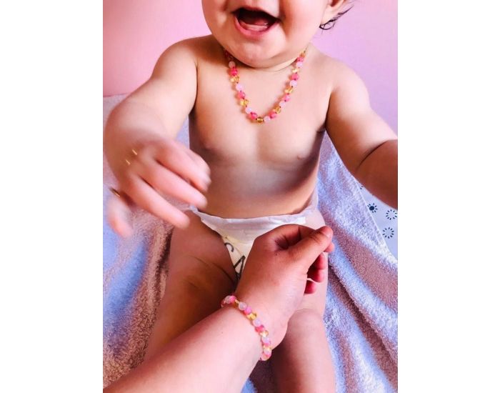 IRREVERSIBLE Box Bracelet Bb + 2 Bracelets Adulte - Ambre et Pierres Naturelles (8)