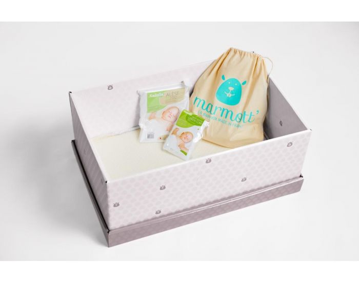 MARMOTT Babybox L'unique Bio - Berceau Evolutif en Carton et son Linge de Lit (5)