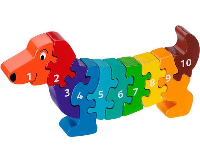 LANKA KADE Puzzle en bois Chien Chiffres 1-10 - Ds 3 ans (1)