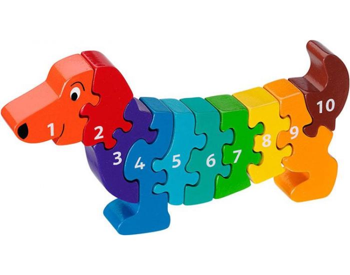 LANKA KADE Puzzle en bois Chien Chiffres 1-10 - Ds 3 ans (2)