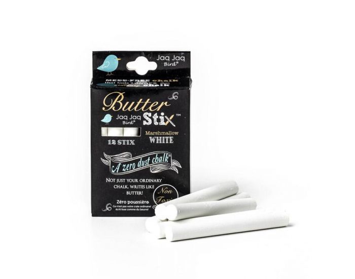 JAQ JAQ BIRD 12 Craies blanches Zro poussire - Ds 3 ans (2)