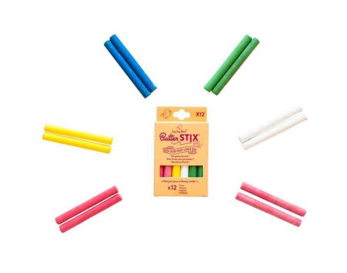 JAQ JAQ BIRD 12 Craies colores Zro poussire - Ds 3 ans (6)