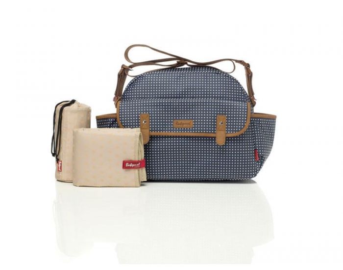 BABYMEL Sac � langer Molly Pixel Dot Navy BABYMEL (1)